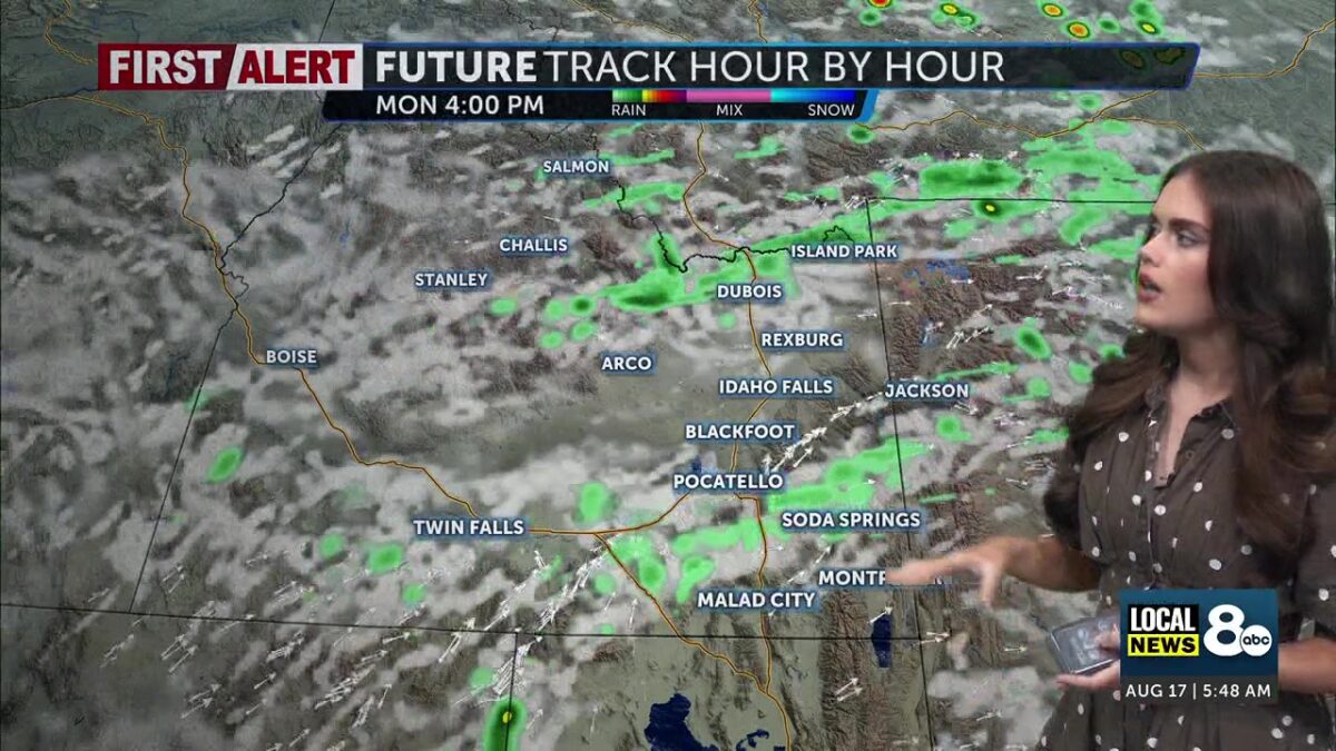 Lingering monsoonal moisture setting up a  Monday full of isolated rain pockets