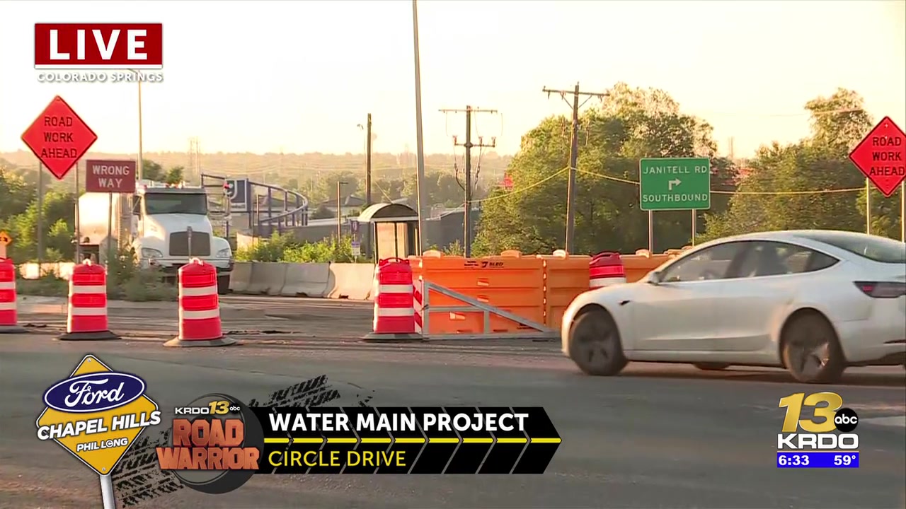 Traffic impacts increase as water main replacement project continues in Colorado Springs