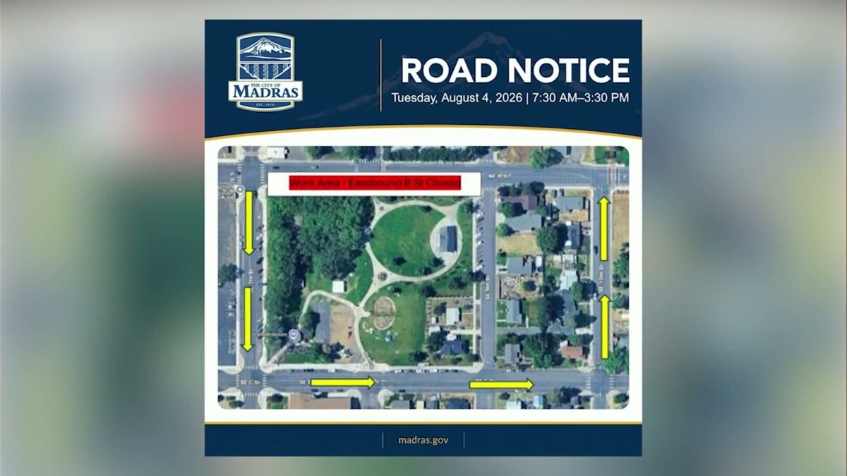 TRAFFIC ALERT: City of Madras completing tree trimming work