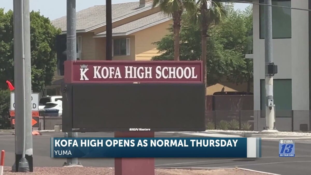 Kofa High School opens Thursday
