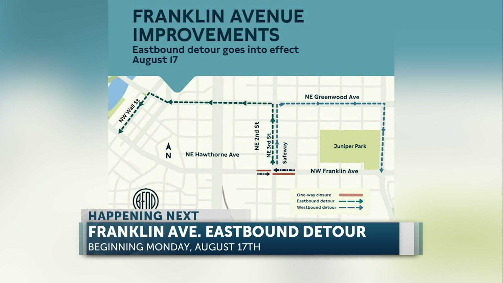 New Franklin Avenue traffic closure begins Monday