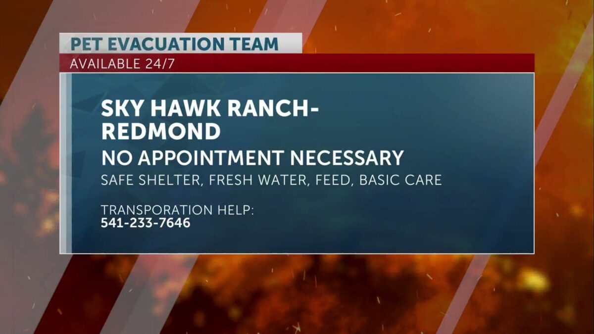 Sky Hawk Ranch in Redmond open 24/7 for emergency pet evacuations