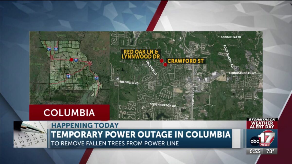 Power outage scheduled for south Columbia neighborhood on Wednesday