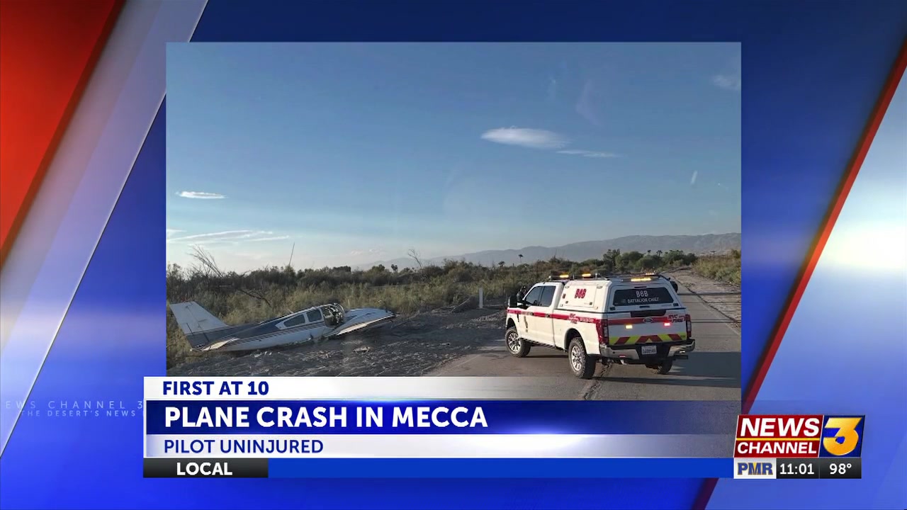 Pilot uninjured after emergency landing in Mecca