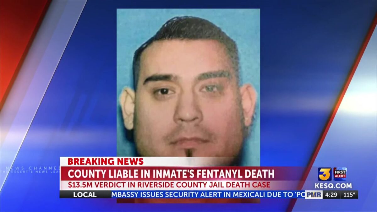 Federal jury finds Sheriff’s personnel liable in inmate’s fentanyl death