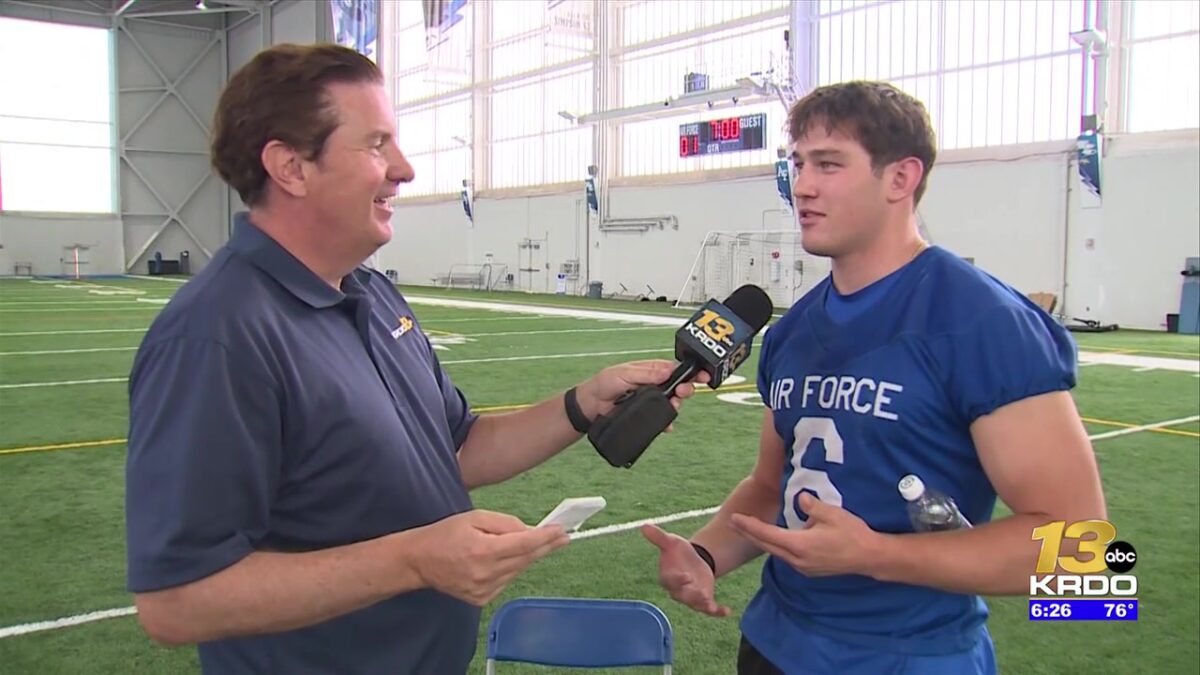 A little fun with the Air Force football team at Media Day