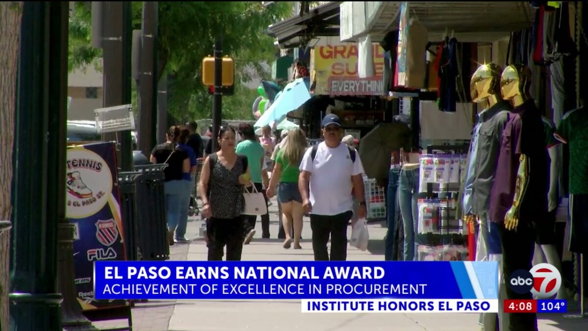 City of El Paso earns national award for procurement