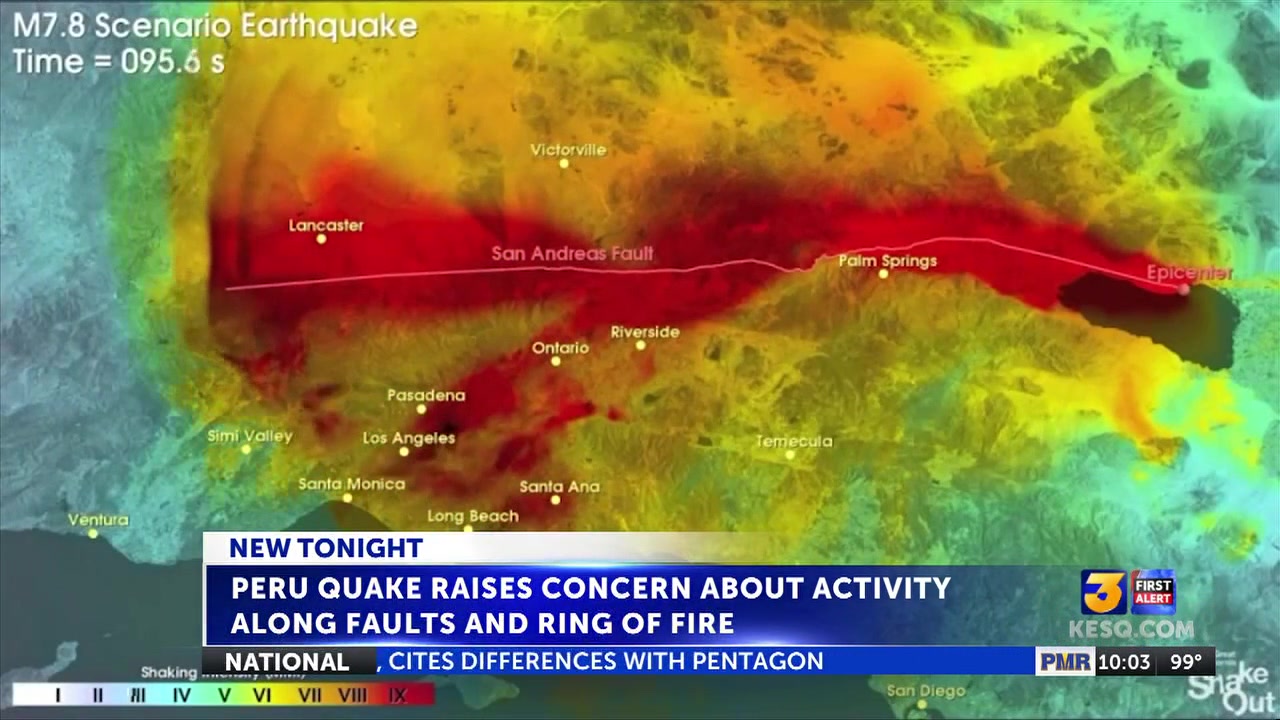 Peru earthquake raises concern about activity along the San Andreas Fault and Ring of Fire