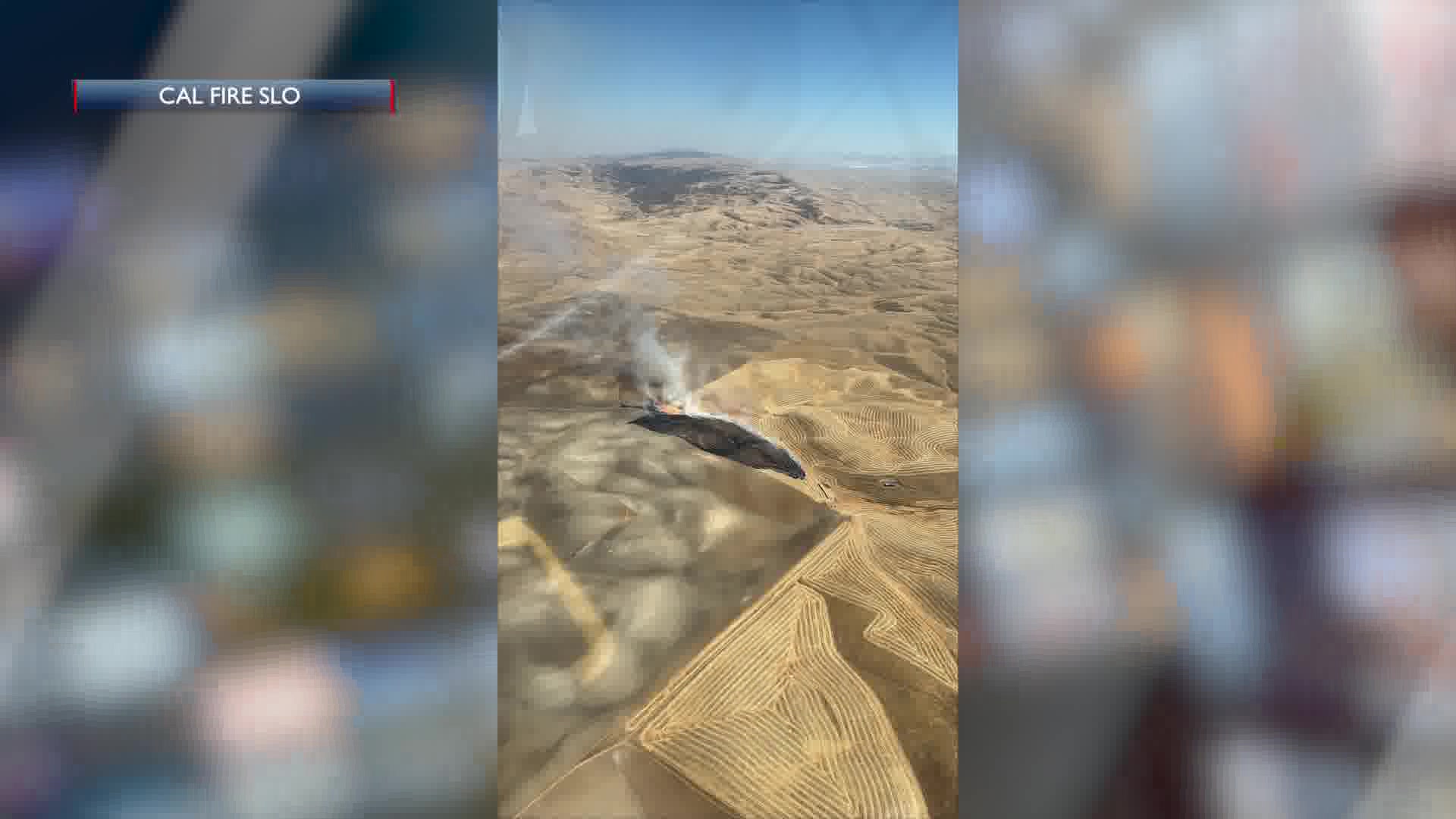 Crews tackle vegetation fire off Bitterwater Road in Shandon