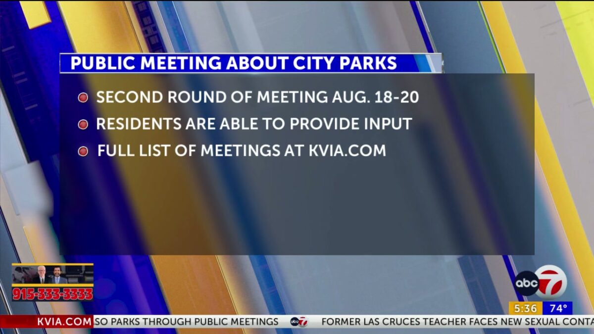 Residents invited to shape future El Paso parks through public meetings