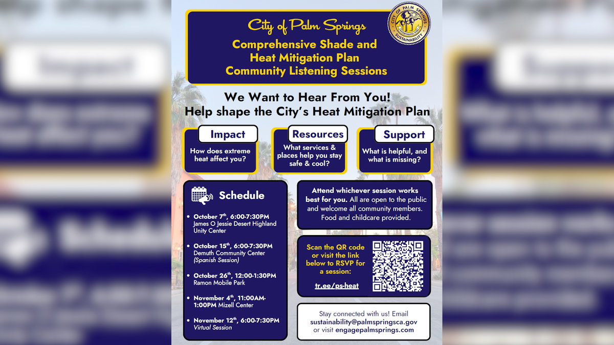 Palm Springs seek community input to strengthen shade and heat mitigation plan