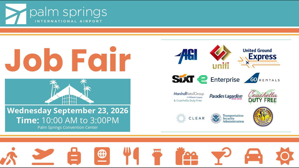 Palm Springs International Airport to host job fair on September 23