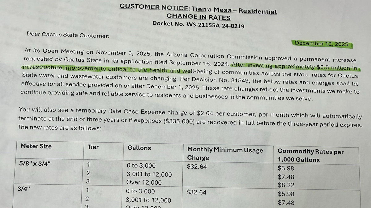 Some Yuma residents concerned over high water bills