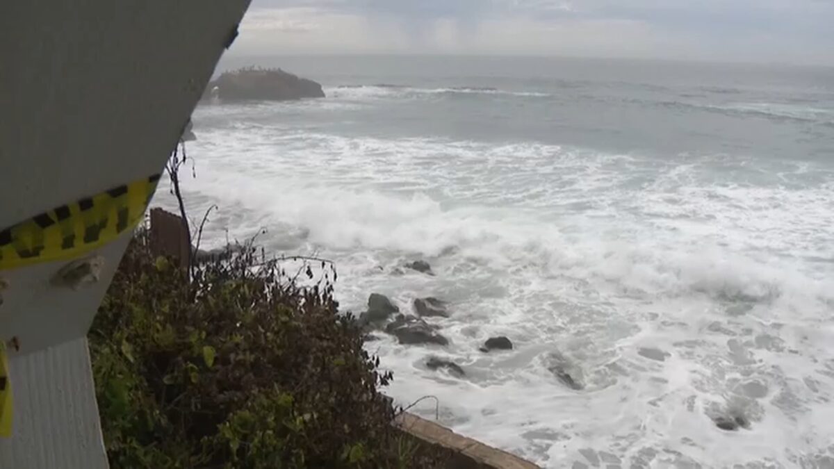 The powerful waves from Hurricane Marie continued to push water and sand into Southern California's beach communities.