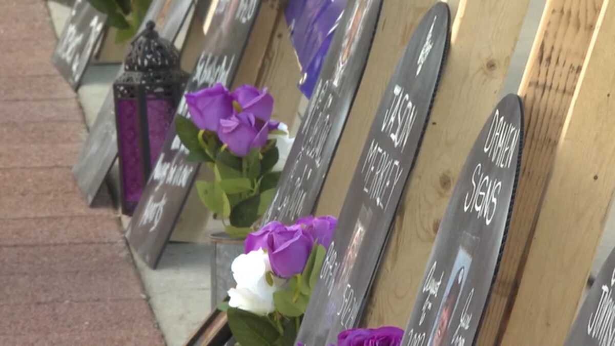 Hundreds of faces lined the steps of the Iowa State Capitol Monday night as families gathered to remember loved ones lost to drug overdoses and call for an end to the stigma surrounding addiction.