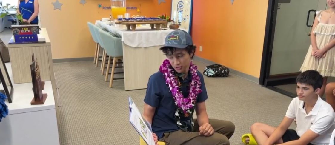 Punahou Senior and aspiring author Nikhil Wong is bringing inspirational keiki stories to life through books.