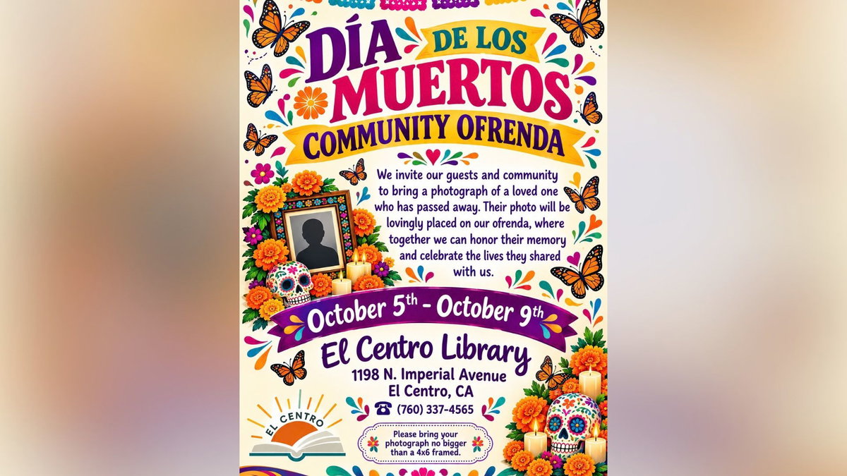 El Centro Library to host Día de los Muertos Community Ofrenda