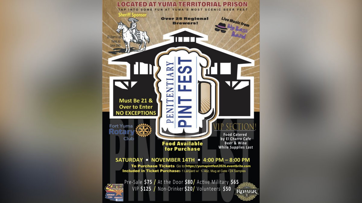 Fort Yuma Rotary to host Penitentiary Pint Fest 2026