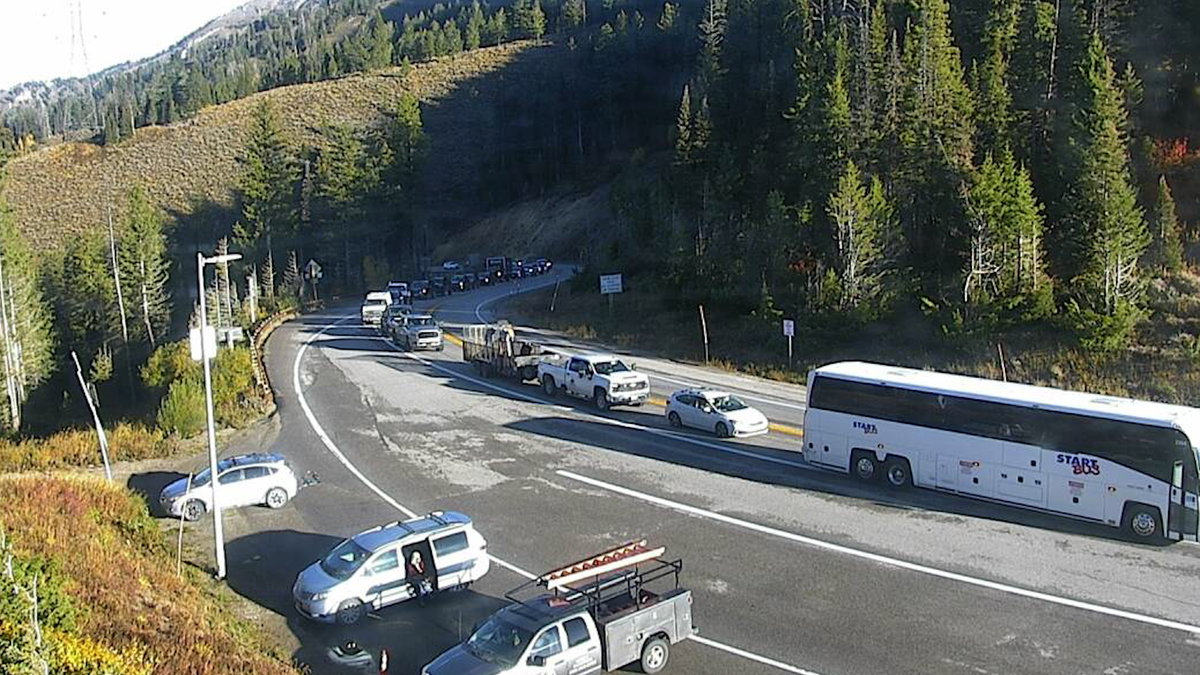 Teton Pass traffic moving again after morning crash sends driver to hospital