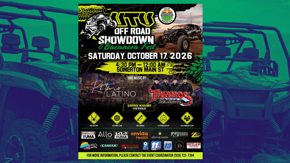 City of Somerton to host UTV Off Road Showdown and Bacanora Fest