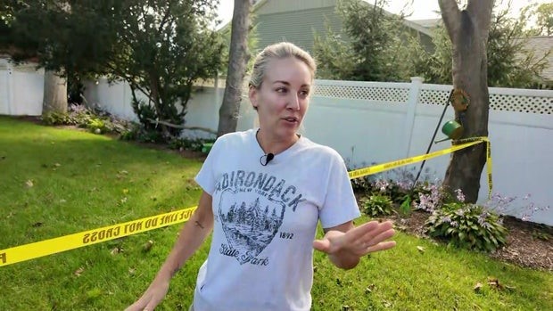 The ground beneath a Long Island woman opened up