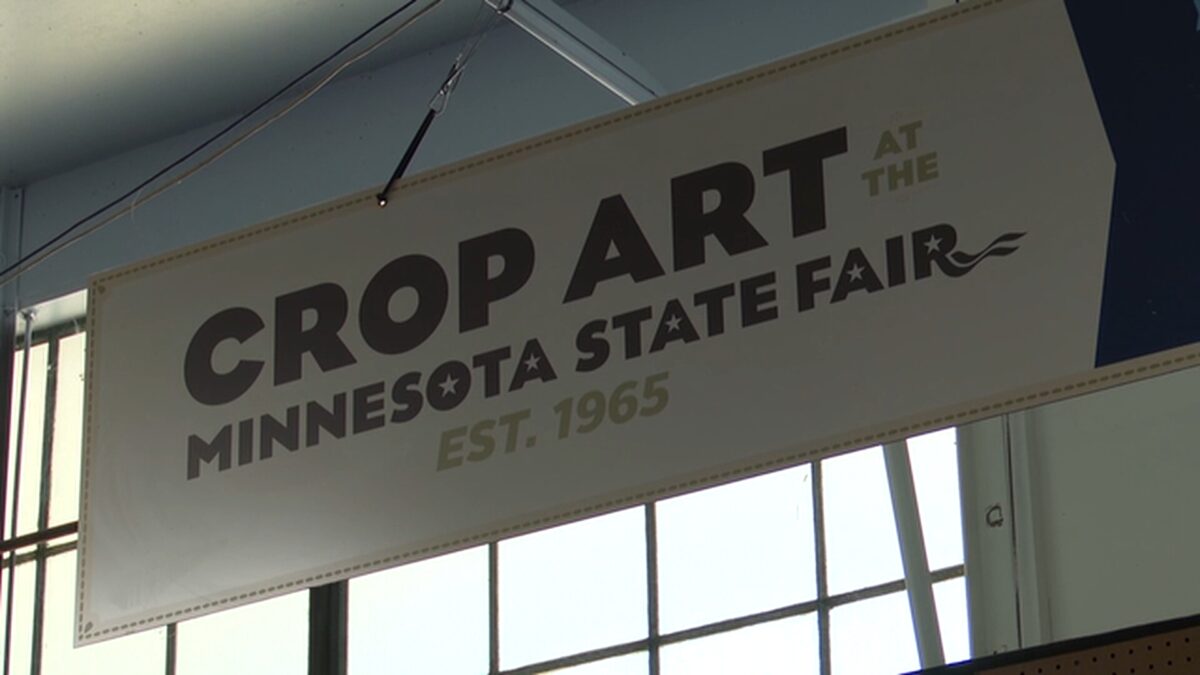 Workers at the Minnesota State Fair removed a piece of crop art protesting President Trump over the weekend.