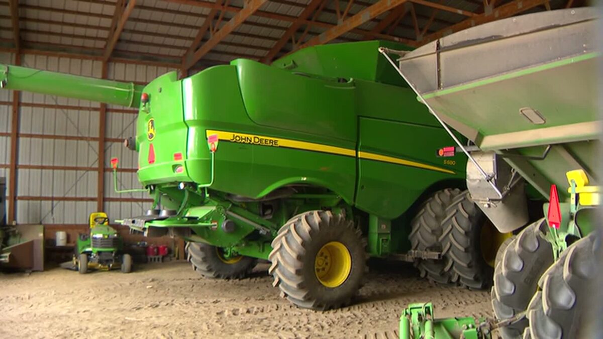 As he gets his equipment ready for soybeans