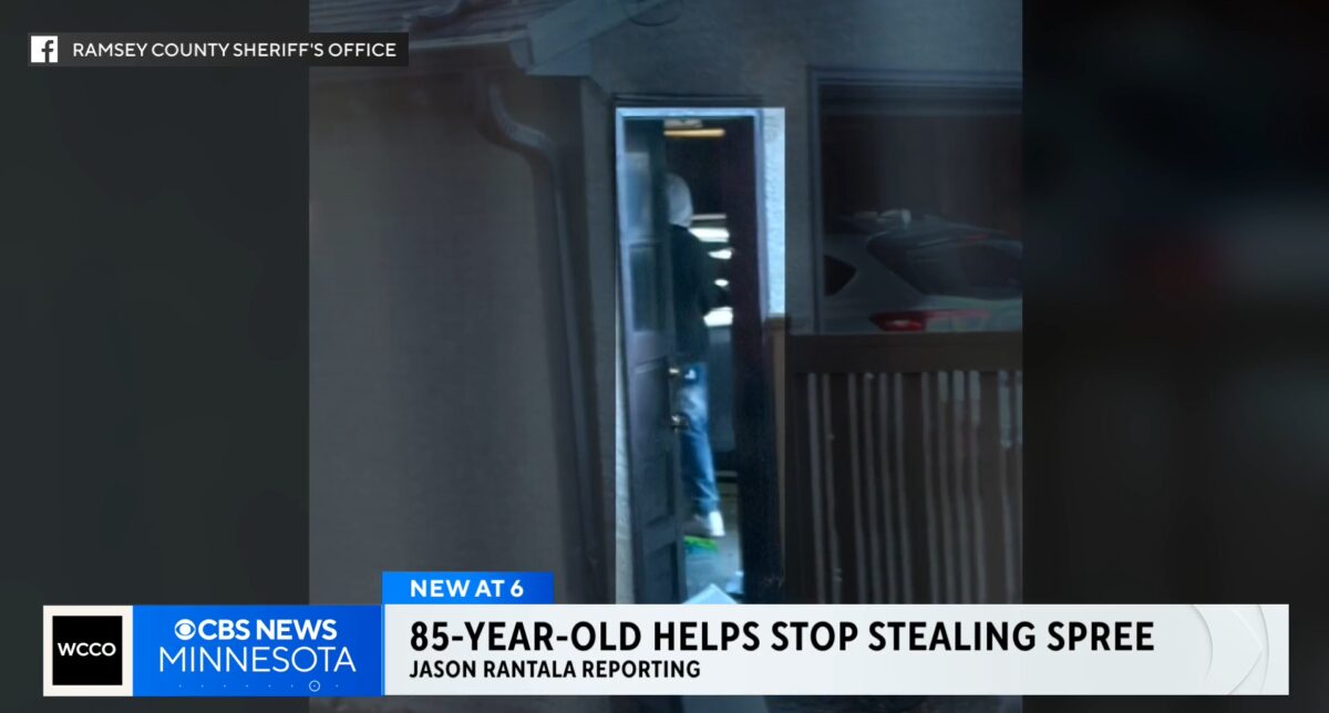 An 85-year-old woman chased off a young man trying to take her car.