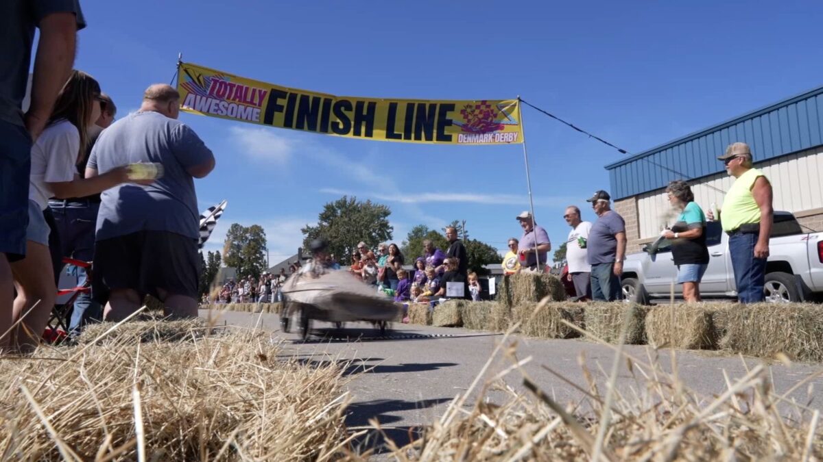 The Village of Denmark community came together to watch homemade soapbox cars race down Pine Street