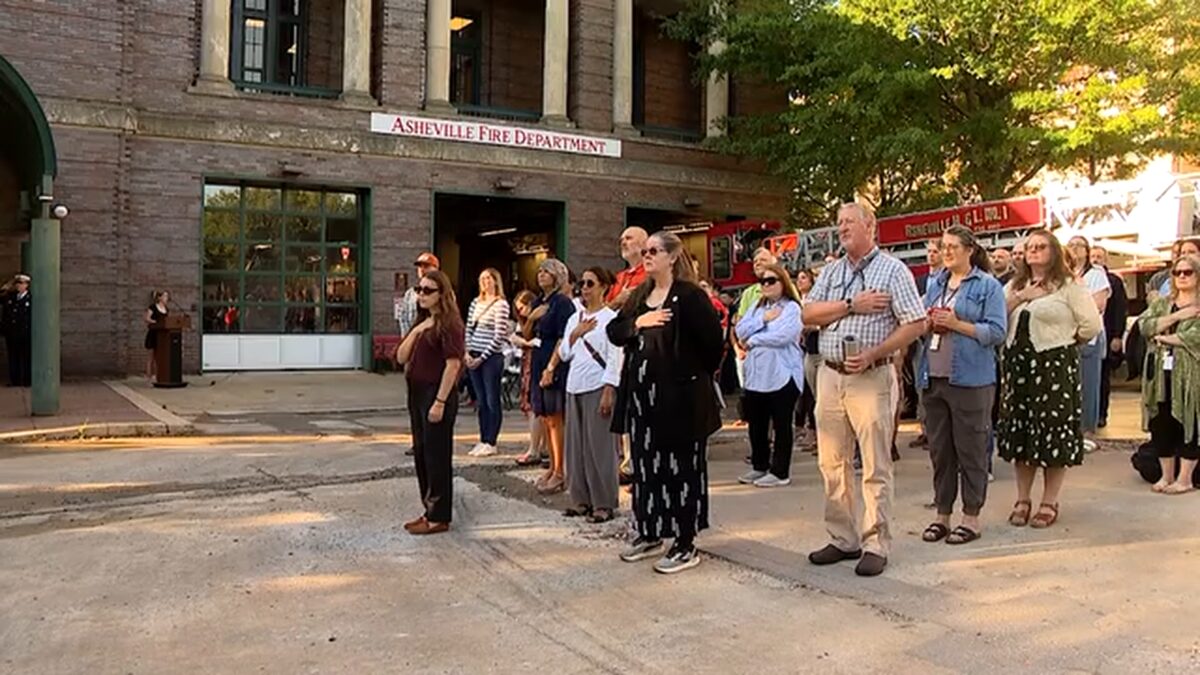 The City of Asheville held a remembrance ceremony outside the Court Plaza fire station