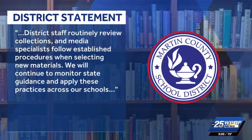 The Florida Department of Education is urging school districts to implement stricter book review policies