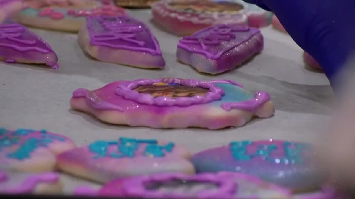 The Puffy Muffin in Brentwood is selling beautifully decorated Dolly Parton cookies