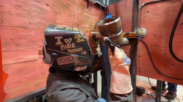 JhiKayla Mathis is at the top of her class at Tulsa Welding School's Atlanta-area campus