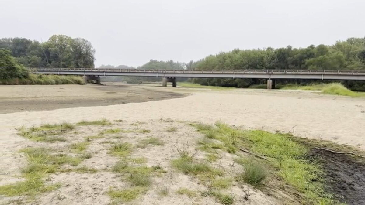 Portions of the Black River along Highway 35 have dried up as the river naturally reroutes through Tank Creek.