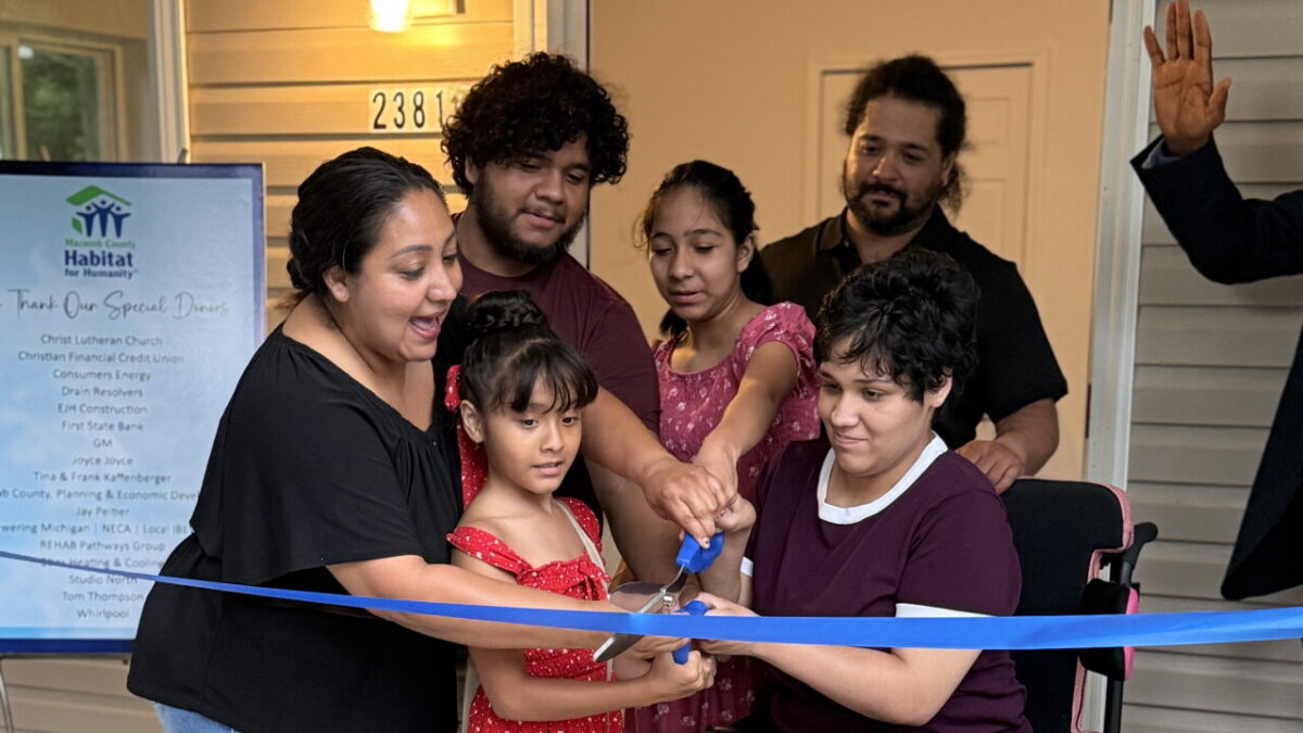 A Clinton Township family is celebrating a new home designed around the needs of their 20-year-old daughter