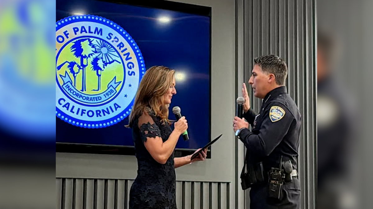 Kyle Stjerne officially sworn in as Palm Springs Chief of Police