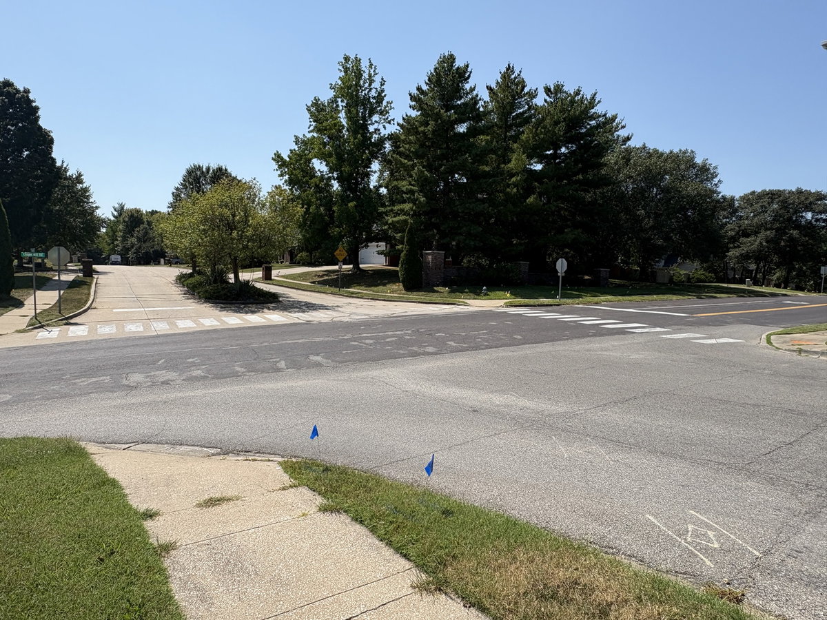 Roundabout construction at South Fairview