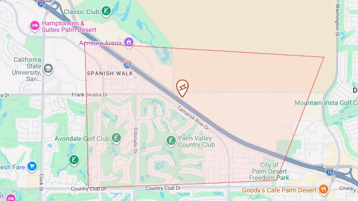 Outage temporarily leaves over 1200 customers without power in Palm Desert