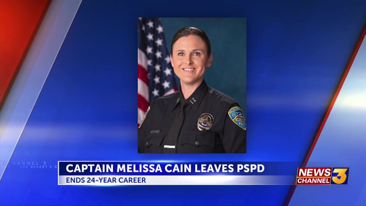 Palm Springs Police Captain Melissa Cain leaves department