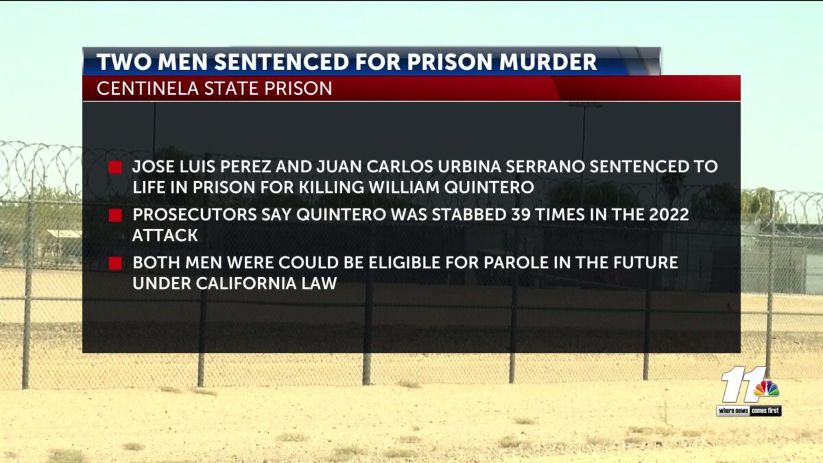 Two men receive life sentences for prison murder