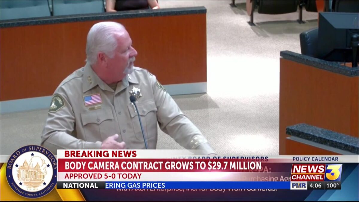 Riverside County supervisors approve $18.2 million increase to sheriff’s body camera contract