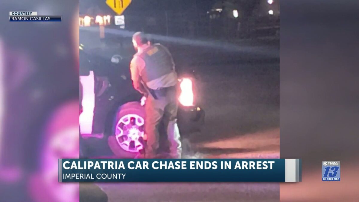 Man arrested in Imperial County for allegedly stealing a vehicle