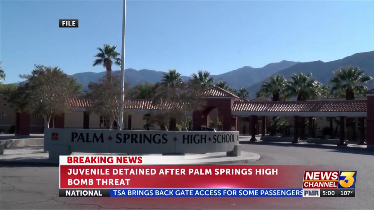 Lockdown lifted at Palm Springs High School