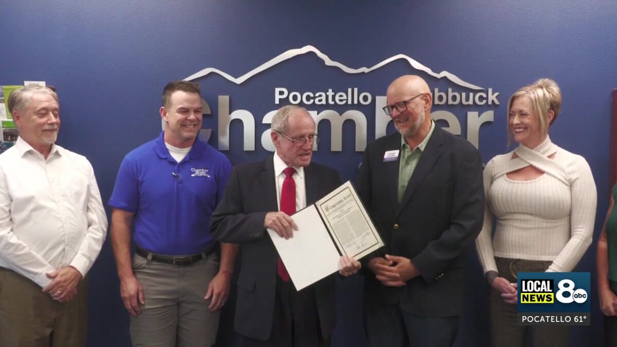 U.S. Senator Jim Risch honors Pocatello-Chubbuck Chamber of Commerce for its 125th anniversary