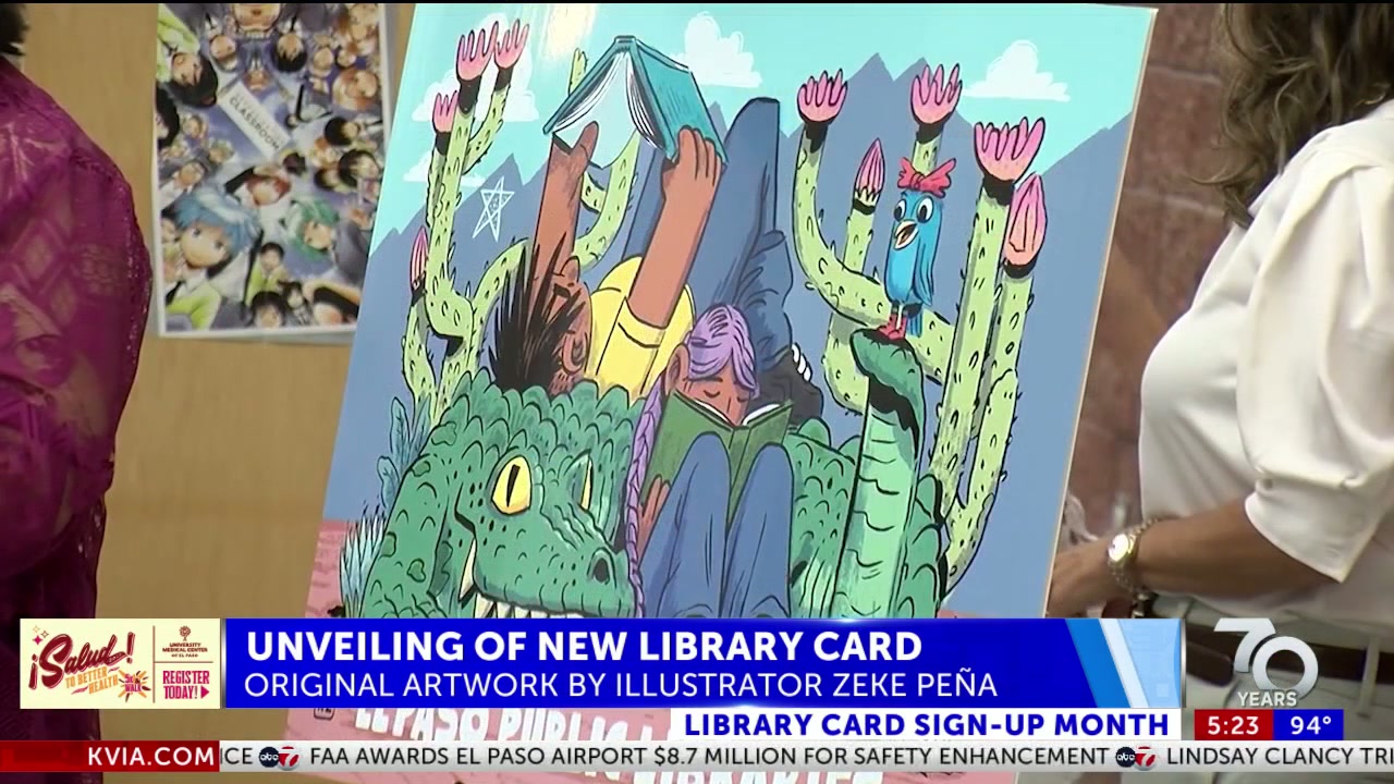 El Paso libraries unveil limited-edition library card