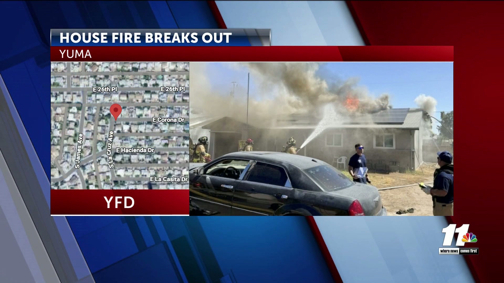 YFD responds to house fire on E. Corona Drive