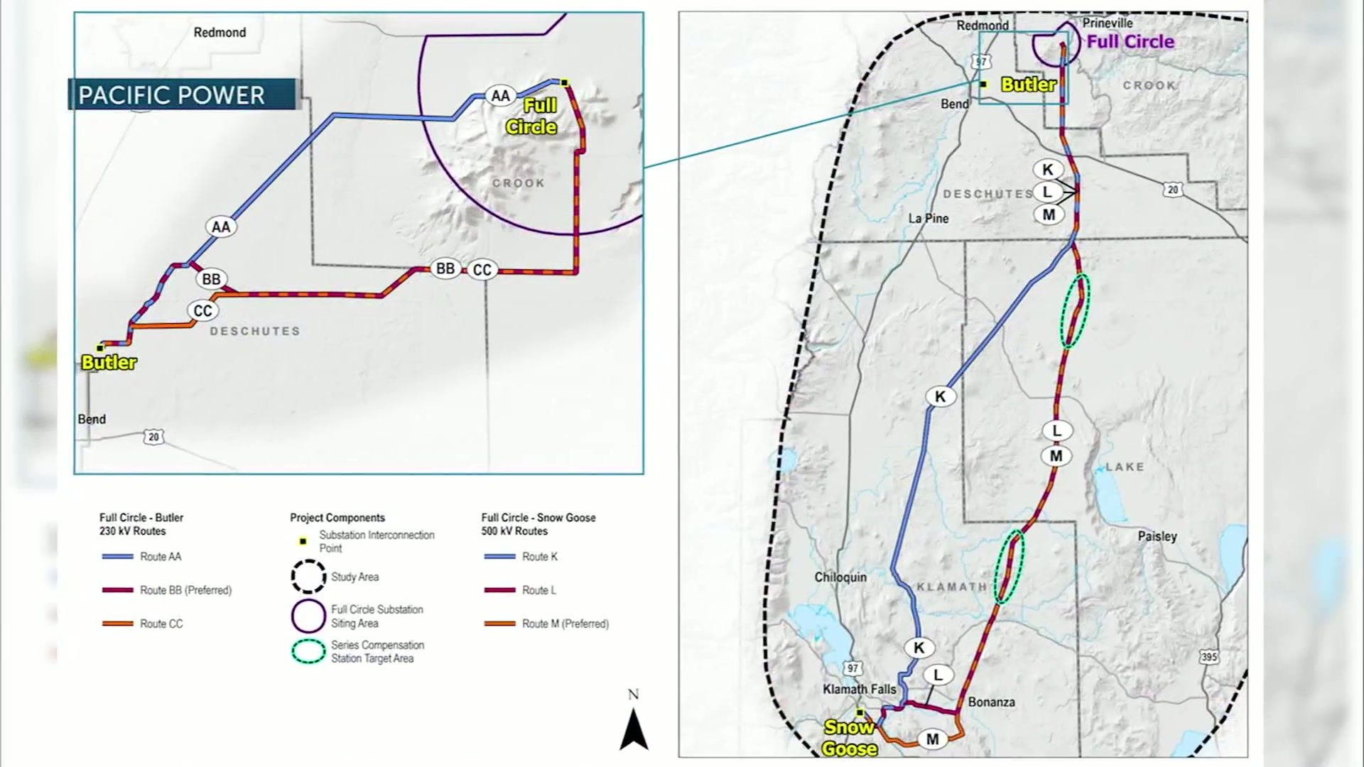 Pacific Power presents preferred route for transmission line after public pushback