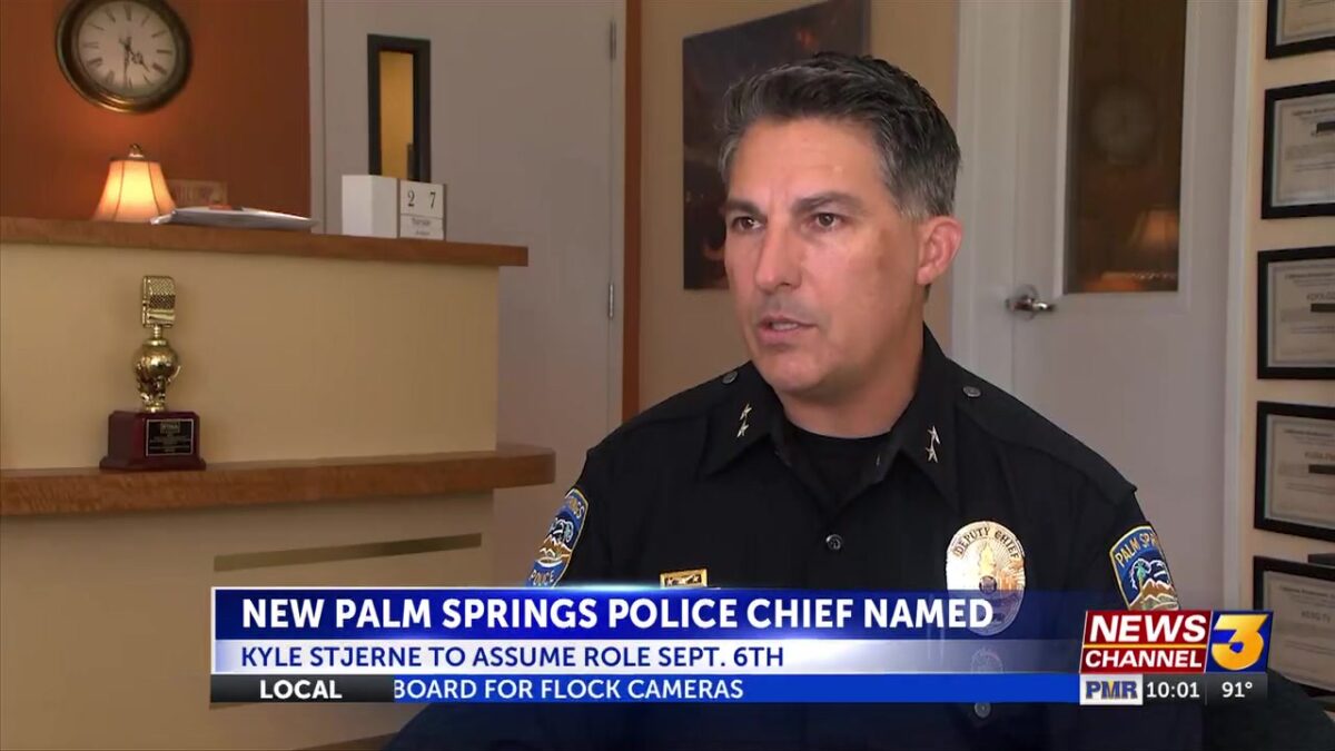 Kyle Stjerne selected as next Palm Springs Police Chief