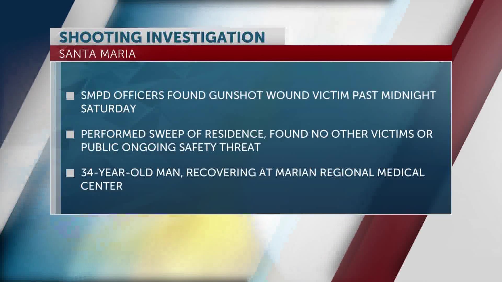 Santa Maria Police investigate shooting