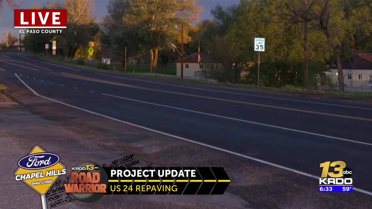 CDOT winding down $11 million project to repave ten miles of US 24 east of Colorado Springs